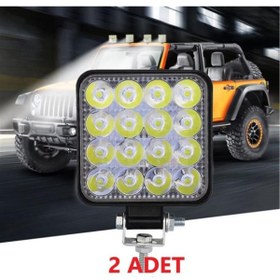 Resim OptaPro 4 Adet 16 Led Off Road Işık Lamba Araç Aydınlatma Jeep Tekne 