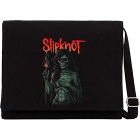 Resim Slipknot Female Skeleton Hot Siyah Postacı Çantası - Siyah 