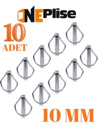 Resim 10 Mm Traktör Pimi Yaylı Pim Kaliteli Çelik 10 Adet 