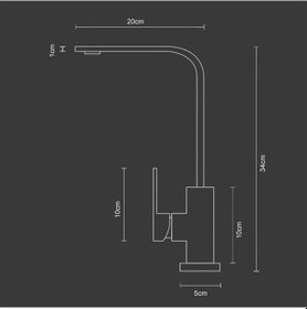 Resim Sardıcı Kare Mutfak Bataryası Mat Siyah Musluk 