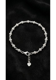 Resim 925 Ayar Geleneksel Kafes Telkari El İşi Top Zincir Gümüş Bileklik 9x4mm Gümüş - Rodyum 