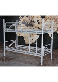 Resim Ranzaci Solid Ranza 90x190 Genç Çocuk Yatak Odası Metal Ranza Gri 