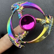 Resim 1 adet / 4 adet Renkli Orak Şeklinde Metal Spinner Oyuncak Çocuklar İçin Yaş 3-6 - Dayanıklı Duyusal Fidget Oyuncak İridisent Bitiş ile - Rahatlama, Parti Hediyeleri, Doğum Günü Hediyeleri ve Eğitici Ödüller için Mükemmel, Çocuk Oyuncakları 