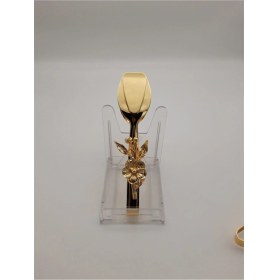 Resim Şık 3'lü Paslanmaz Çelik Servis Takımı, Japon Güllü Gold Detaylı 