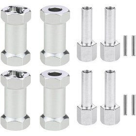 Resim Youtek Alüminyum 25mm Genişletilmiş Kombinasyon 12mm Dış Çaplı 1/10 Axial Scx10 D90 90046 Tamiya Mst Aksesuarı Gümüş 