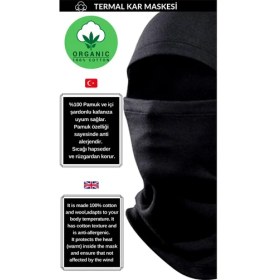 Resim Motobros Motosiklet Balaklava Termal Kar Maskesi Kayak ve Doğa Sporları Maskesi 