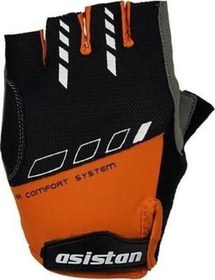 Resim Asistan Cape GL 400 Kısa Parmak Bisiklet Eldiveni L Beden Turuncu 