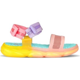 Resim Vicco Flora Cırtlı Işıklı Kız Bebek Sandalet 321.24y.203 Pudra 