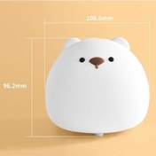 Resim Cbtx Renkli Led Gece Lambası Usb Şarj Edilebilir Sevimli Ayı Silikon Başucu Lambası Ev Dekor - Beyaz Diğer 