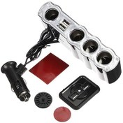 Resim 4 Yollu Soket Otomatik Ayırıcı 2 Usb Bağlantı Noktası Fiş Adaptörü Şarj Cihazı 