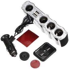 Resim 4 Yollu Soket Otomatik Ayırıcı 2 Usb Bağlantı Noktası Fiş Adaptörü Şarj Cihazı 