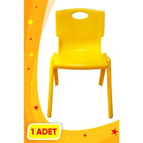 Resim 3K Store Anaokulu Kreş Çocuk Sandalyesi Sarı 1.kalite Kırılmaz Plastik 1 (Bir) Adet 
