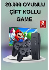 Resim 2 Kollu Kablosuz 2.4g Retro Oyunlar 4k Game Stick 3500 Oyun Atari 