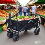 Resim Tüm Arazi Tekerlekleri ile Hafif ve Dayanıklı Katlanabilir Yardımcı Araba - 145L Kapasite, Dayanıklı Demir Çerçeve, Siyah ile Kırmızı Detaylar, Bahçe, Market, Kamp, Spor ve Açık Hava Kullanımı için İdeal, Kamp Ekipmanları Taşıma | Sağlam Çerçeve Araba | Tüm Arazi Tekerlekleri, Bahçe Arabası Yardımcı Araba, Pili Olmadan, Kamp Katlanabilir Araba, Rulo Bahçe Arabası, Tüm Arazi ve Kauçuk Lastikler, 4 Naylon Kolu, Pili Gerektirmez, Avcılık, Yürüyüş, Araba Taşıma vb. için Uygun, Çok Fonksiyonlu Prat 