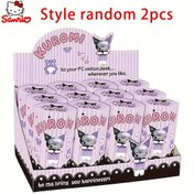 Resim 2 Adet Sanrio Kuromi Gizem Kutusu - Pastel Mor ve Pembe Renkli Sevimli Kuromi Süsleri, Rastgele Sürpriz Anime Figürler Masaüstü, Araba, Telefon İçin - Montaj Gerekmez, Mükemmel Sanrio Koleksiyon Hediyesi, Araç Aksesuarları, Eğlenceli Estetik, Dayanıklı Koleksiyonluk Karakter Figürü, Kawaii Tutkunlar İçin, Masa Dekoru, PVC Figür, Koleksiyon Parçası, Hediye Alışverişi 