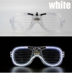 Resim Beyaz Led Işıklı Parti Gözlüğü - Neon 3 Modlu Çok Renkli 