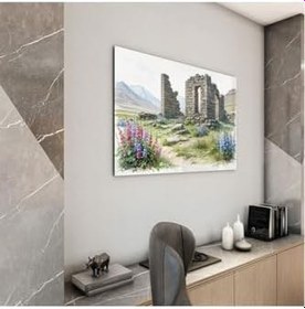 Resim Doğa Manzaralı Cam Tablo - Anadolu - Yatay Motif 03-087, 65 x 45 