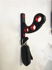 Resim 3dfabrick Kask , Mont ve Anahtar Duvar Askısı Kask Tutucu Mont Askılıklı Vida Dübel Dahil Siyah-Kırmızı 