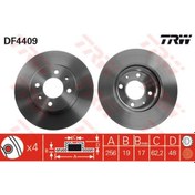 Resim TRW DF4409 FREN DİSKİ ÖN GETZ 02- DIZEL HAVALI 256mm 