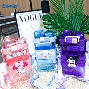 Resim 1 Adet Sanrio Su Şişesi, İki Dağıtım Modlu, Askılı, Taşınabilir, Dış Mekan ve Ev Kullanımı İçin, Mükemmel Doğum Günü Hediyesi veya Anneler Günü Hediyesi 