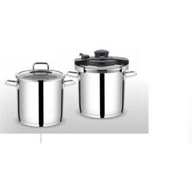 Resim Fms Atlas İkiz 4 + 6 Litre Düdüklü Tencere Seti + Cam Kapak 3031 Kırmızı 