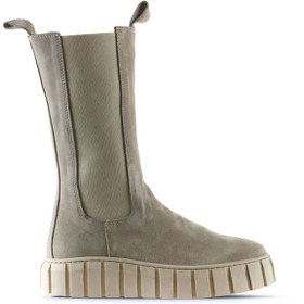 Resim Bueno Shoes Bej Süet Kadın Dolgu Topuklu Bot 01wt3410 