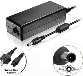 Resim Samsung Uyumlu Muadil Ürün Laptop Notebook Adaptörü ( 2 Yil Garantili Ithalatci Garantili ) 19V 4.74A Uç Ölçüsü 5.0Mm *3.0Mm 