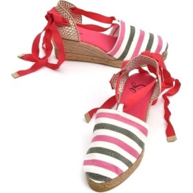 Resim Su Espadril Melody Pembe Kadın Dolgu Topuklu Espadril 