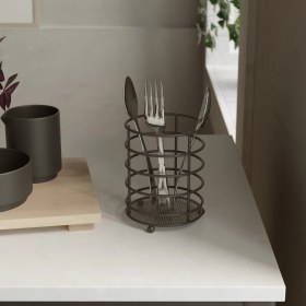 Resim Teknotel Tezgah Üstü Yuvarlak Kaşıklık Mat Siyah MG069 