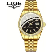 Resim Fochsia Lıge Yeni Unisex Spor Kronograf Saati Golden Black Çelik Bileklik Işıklı Diğer 