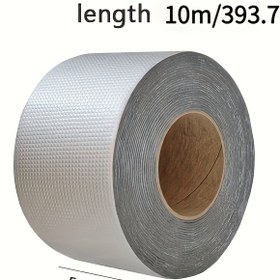 Resim 1 Rulo Ağır Hizmet Tipi Su Geçirmez Alüminyum Folyo Bant - Ekstra Güçlü, Yüksek Isıya Dayanıklı (Isıya Karşı Dirençli), Sızıntı Tamiri için Anında Yapıştırma, Borular, Çatılar, Duvarlar, Havuzlar İçin - İç/Dış Mekan Acil Onarım Bandı - Geniş Yüzey Uyumluluğu (Plastik/Borular) 