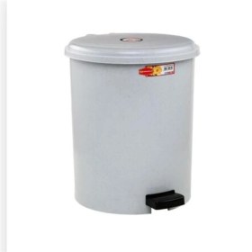 Resim 25 Lt Gri Pedallı Plastik Çöp Kovası, Şık ve Kullanışlı Ev Veya Ofis Için 