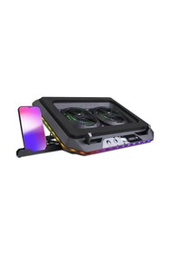 Resim Classone Gaming Gt200 Laptop Soğutucu Notebook Stand,3000 Rpm, 10 Rgb Işık Kontrolü , 15.6 -17 Inch 