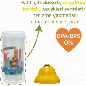 Resim Bebedor Isı Yalıtımlı Pipetli Alıştırma Bardağı 1+ Yaş 270 ml 