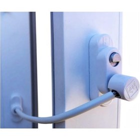 Resim Penkid Düğmeli Çelik Halatlı Pvc Pencere Emniyet Kilidi Beyaz N11.1496 