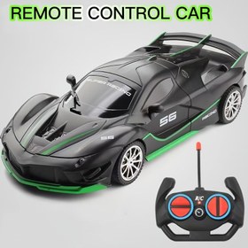 Resim Turboşarjlı Uzaktan Kumandalı Spor Araba, 2.4GHz Kablosuz Pil ile Çalışan Plastik Araç, Buton Kontrollü, Krank İşletimi, Yanıp Sönen Farlar, Kablosuz Değil, ≤36V - Yüksek Hızlı RC Araba Oyuncak 
