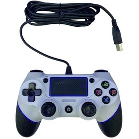 Resim Kontorland - Ps4 Ve Pc Uyumlu TitreÅimli Kablolu Oyun Kolu Gamepad P4h - Beyaz 