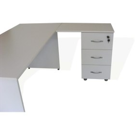 Resim VENA Nil Çalışma Ofis Masa Dolaplı Takım Beyaz (MASA SEHPA DOLAP KESON 3 ÇEKMECELİ) 