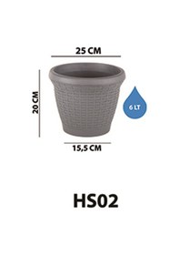 Resim Serinova Hasır Saksı 6 Lt 