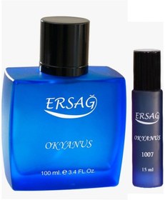 Resim Ersağ Okyanus Erkek Parfüm Seti 100 Ml + 15 Ml Çanta Boy Aromatik - Odunsu 