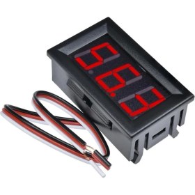 Resim 0.56 Inç Dijital Voltmetre, 0-100V, Panel Tipi, Kırmızı Gösterge 