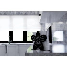 Resim M&c Concept Yonca Metal Desenli Peçetelik - Siyah 
