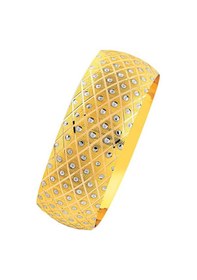 Resim 14 Ayar Altın Mega Bilezik 25.00 Gram Baklava Noktalı Model 