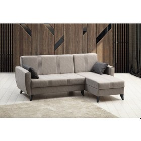 Resim Minarmobilya Zaden Sandıklı Bazalı L Köşe Koltuk - Açık Gri 