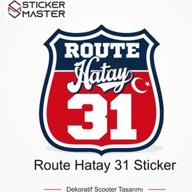 Resim Vespa Uyumlu Route Hatay 31 Sticker - 2 Adet 
