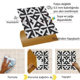 Resim Kendinden Yapışkanlı Silinebilir Mermer 008 Desenli Pvc Karo 30X30 cm (33 Adet) 3m2 