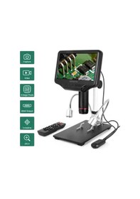 Resim Dijital 4mp Hdmı/usb 3d 7 İnc Ekran Dijital Mikroskop Kumandalı Lehimleme Tamir Hassas Görüntü Büyüteç Mikroskop 