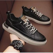 Resim Weichuang01 Erkek Ayakkabıları Tüm Maç Spor Küçük Beyaz Düz Ayakkabı Erkek Rahat Slip-on Deri Ayakkabı Su Geçirmez Moda Ayakkabılar Siyah 
