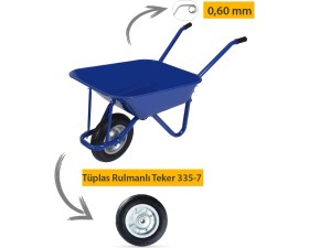 Resim Kanat Troyka Tüplas Rulmanlı Teker Demonte El Arabası 0.60 mm Sac 