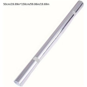 Resim Xuweiwei Xl Boyut 1 Adet Pvc Gümüş Parlak Ayna Krom Vinyl Kaplama Film Araba Çekilebilir Çıkartma 